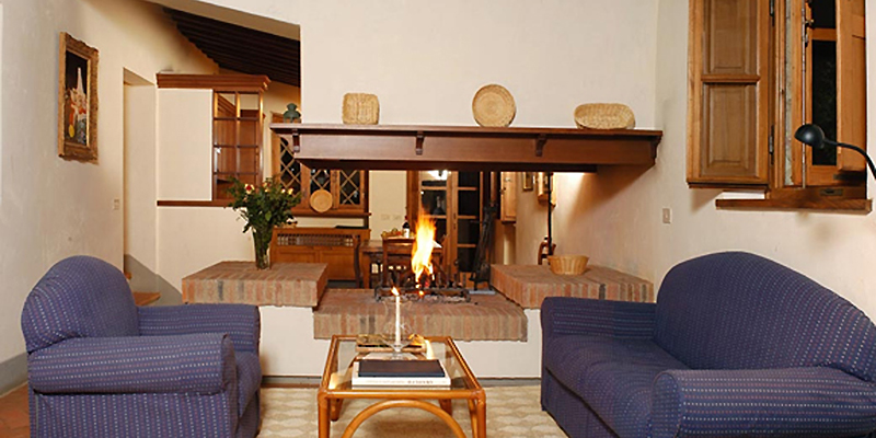 Fireplace at La Vigna