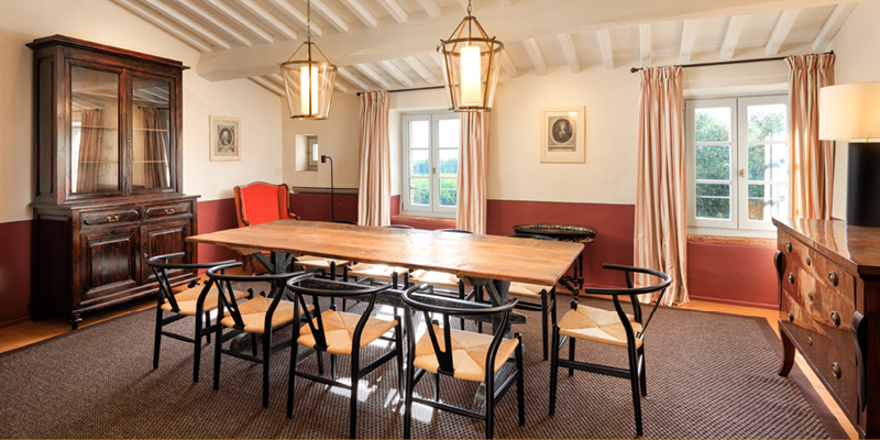 spacious diningrooms with all the conveniences at Villa San Marcellino