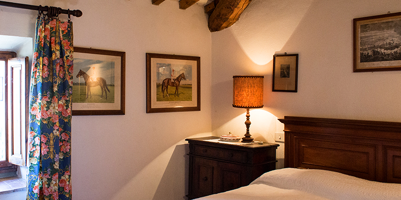 Charming bedrooms at Villa Collegale